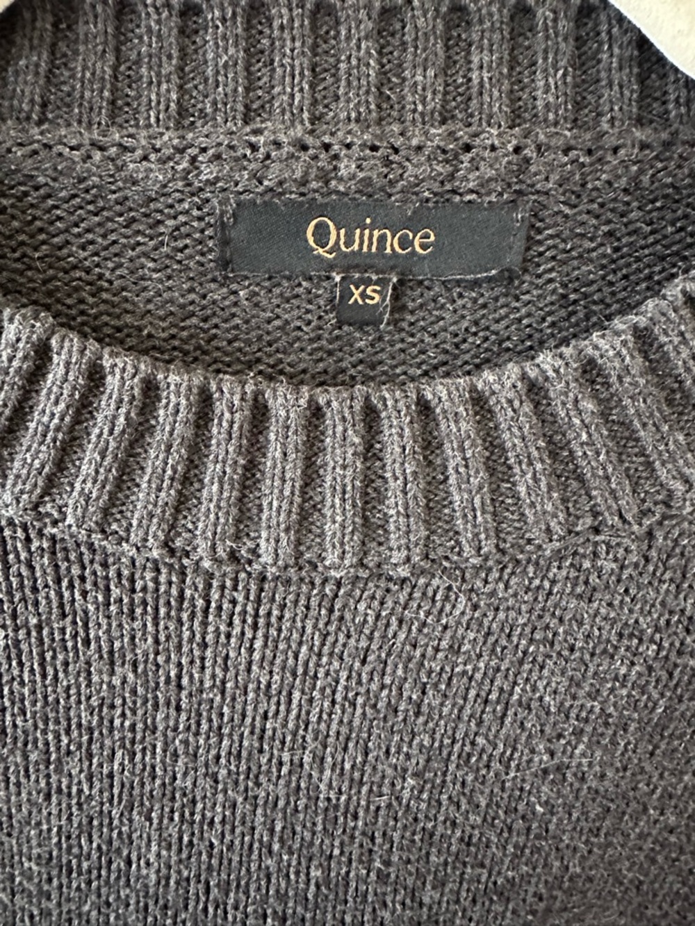 Quince Charcoal Crewneck Pullover - Picture 2 of 4